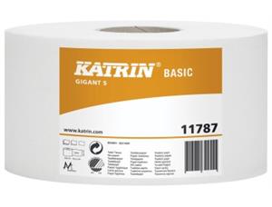 Toalettpapir Katrin Basic Gigant S 265 m Miljømerket resirk. 1-lag bredde 10 cm 